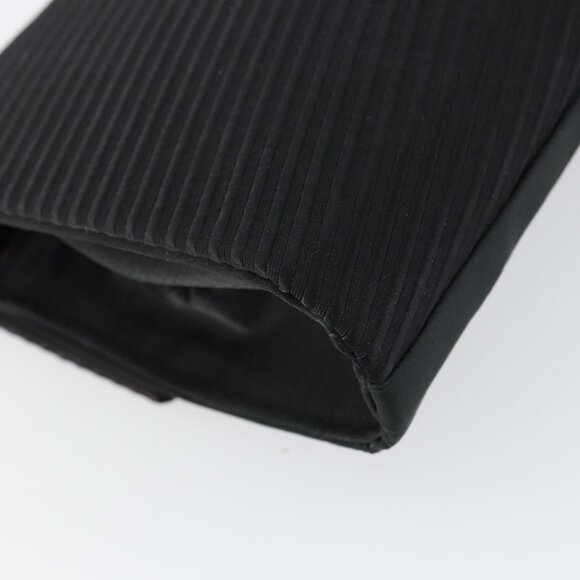 Authentic Christian Dior Shoulder Bag Nylon Black Gold - Picture 8 of 16